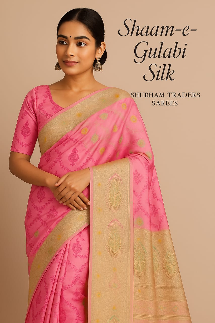 Shaam-e-Gulabi Silk Saree – By Shubham Traders Sarees